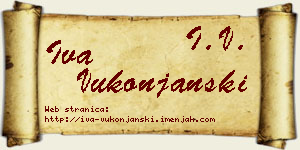 Iva Vukonjanski vizit kartica